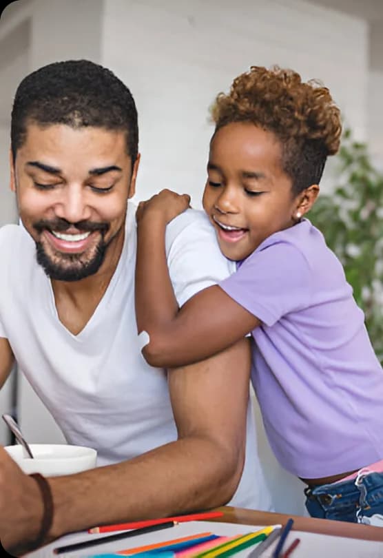 Parent and child reading together